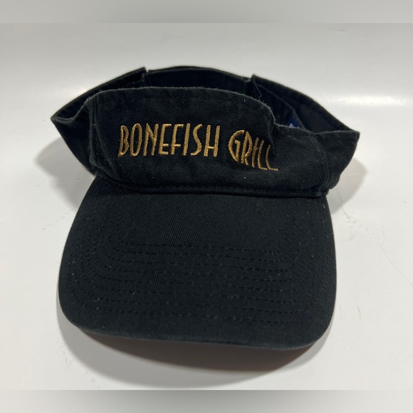 Accessories Bonefish Grill Embroidered Logo Black Visor Adjustable